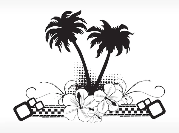 Black and white summer background — Stock Vector