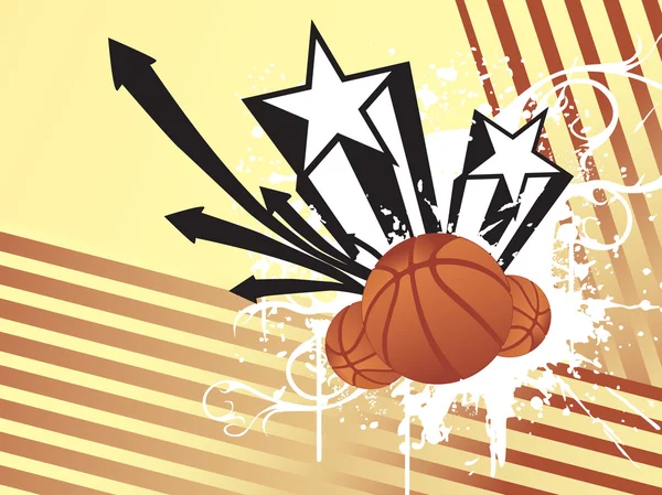Basketbal, vectorillustratie — Stockvector