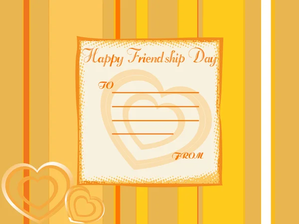 Beautiful friendship day greeting — Stock Vector