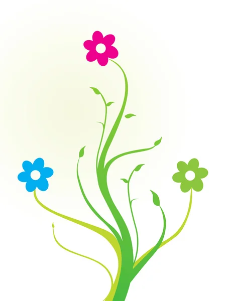 Hermosos elementos florales sobre fondo — Vector de stock