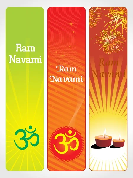 Illustration de bannière Ramnavami — Image vectorielle