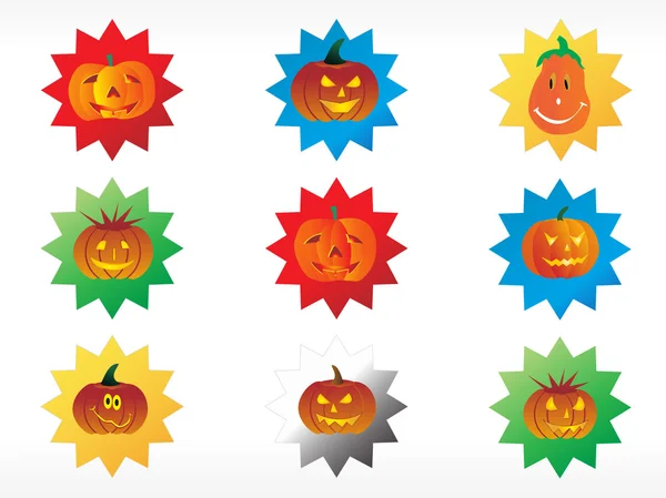Série adesiva abstrato halloween set7 — Vetor de Stock
