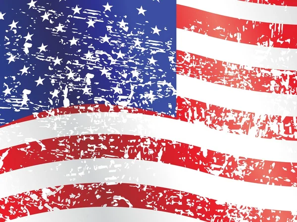 Illusztráció: az amerikai zászló — Stock Vector