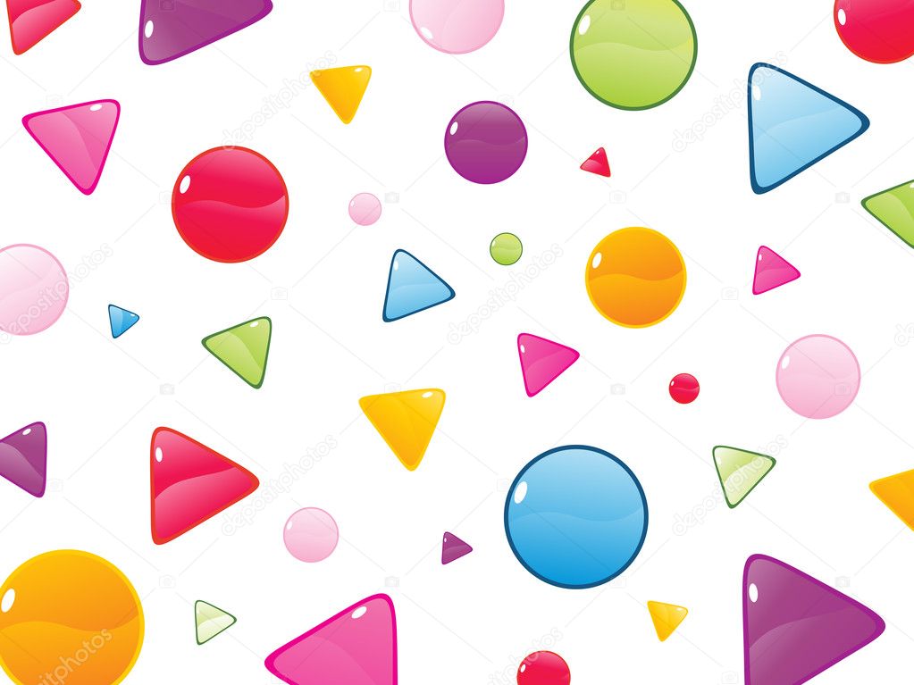 Background with glossy cone and circles