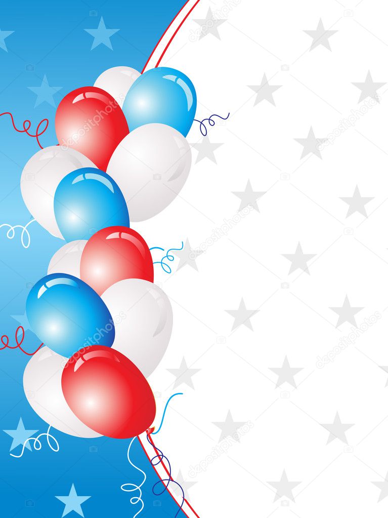 Star background with balloons