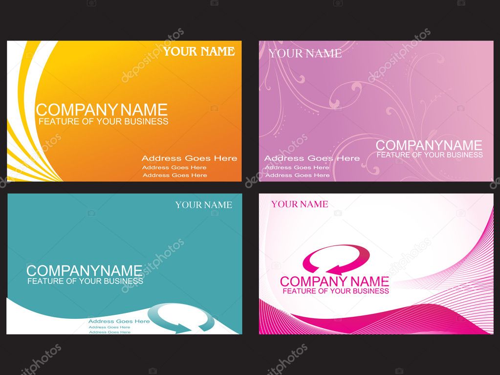 Beautiful office cards, vector
