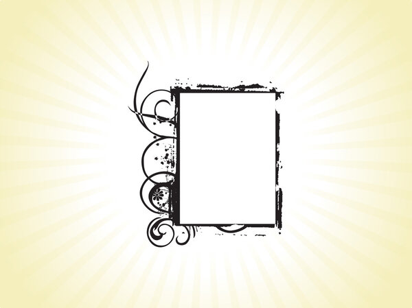 Frame with floral elements