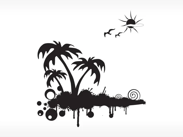 Black and white summer background — Stock Vector