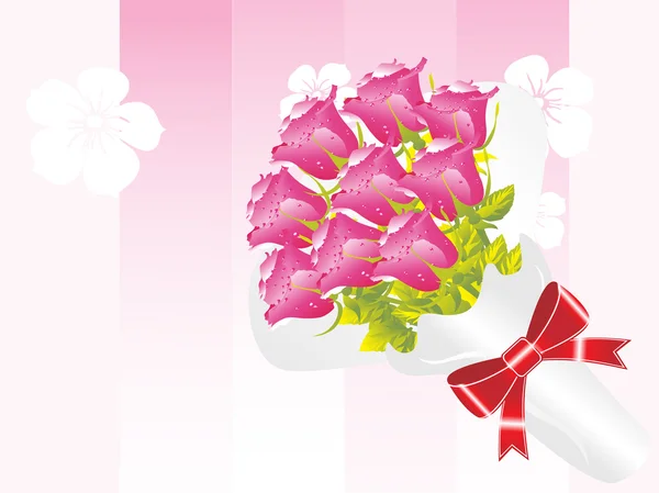 Magnifique bouque de fleurs — Image vectorielle