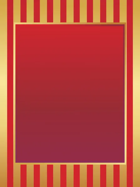 Schöner Rahmen in rot und gold — Stockvektor