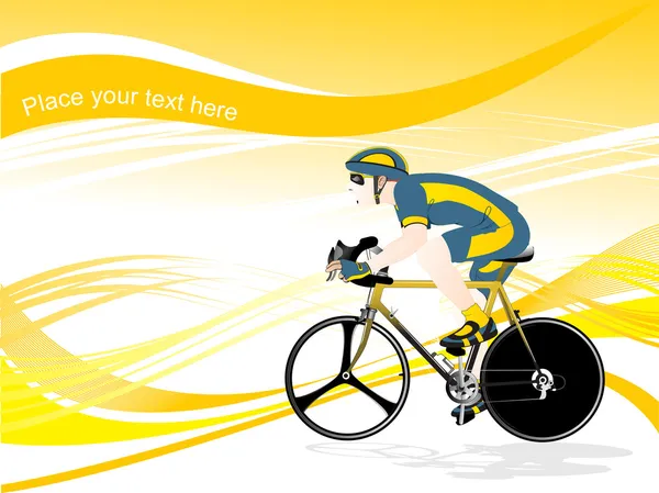 Bicyclist vector, fondo de pantalla — Vector de stock