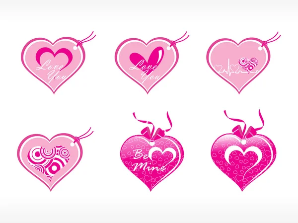 Krásné značka s romantickým srdcem — Stockový vektor