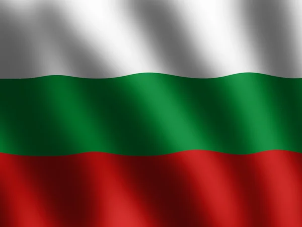 Болгарский флаг, размахивающий ветром — стоковое фото