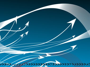 Arrows and waves background clipart