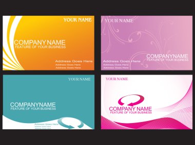 Set of business card clipart