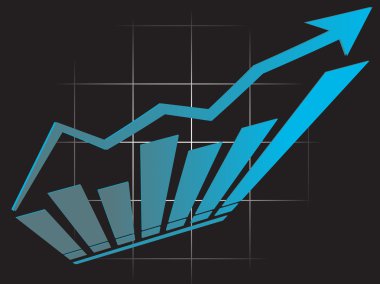 Business graph with background clipart