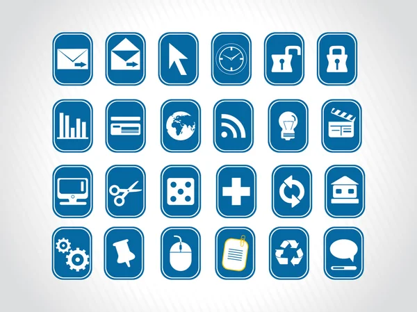 Blue small icons — Stockvector