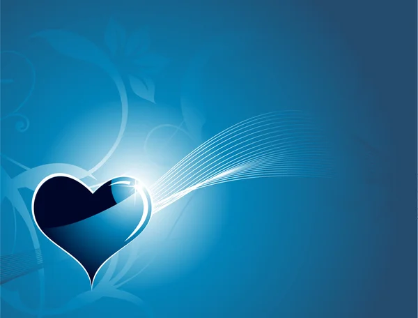 Blaue Valentine in Herzform — Stockvektor