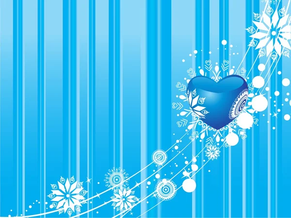 Ilustración de San Valentín azul — Vector de stock