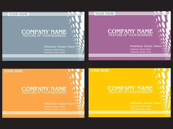 Business card with halftone background — 图库矢量图片