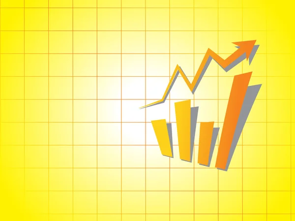 stock vector Business graph on background