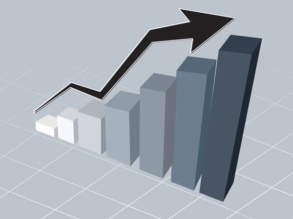 Gráfico de negocios con fondo — Vector de stock