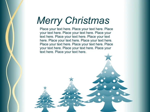 木ベクトルのクリスマス カード — ストックベクタ