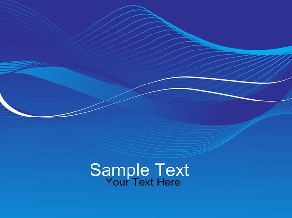 Blue waves with sample text — Stock Vector
