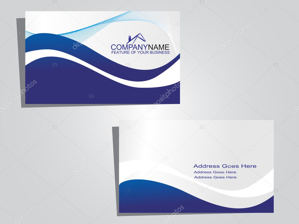Business card with background
