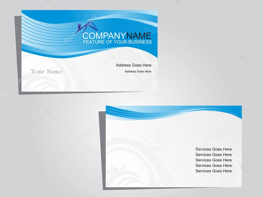 Business cards, illustration