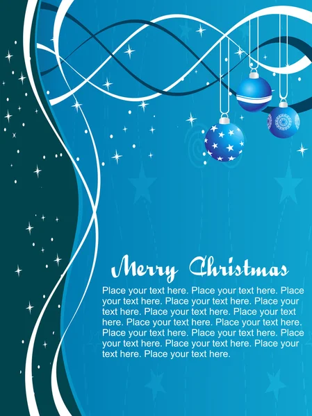 Bolas colgantes azules para Navidad — Vector de stock