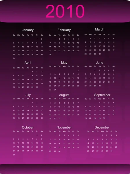Abbildung des Kalenders — Stockvektor