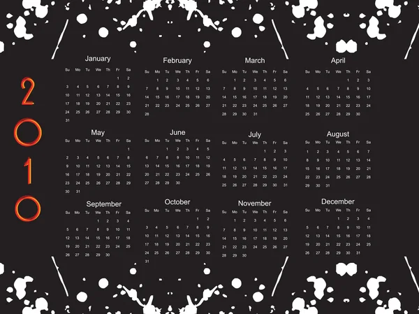 Vektor grungy mönster kalender — Stock vektor