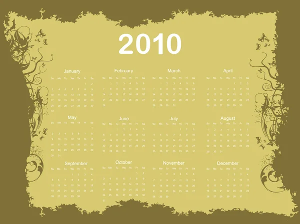 Illustratie van grungy kalender — Stockvector
