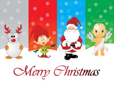 Illustration of merry xmas day clipart