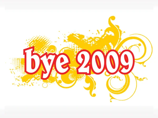Стильная иллюстрация на прощание 2009 — стоковый вектор