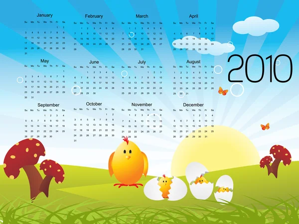 Pozadí s velikonoční kalendář — Stockový vektor