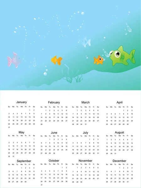 Obrázek kalendář — Stockový vektor