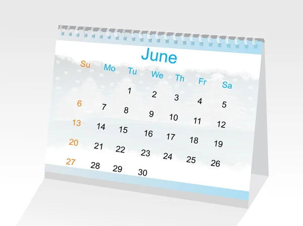 Illustrazione calendario — Vettoriale Stock
