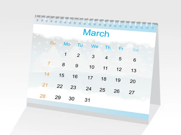 Illustratie kalender — Stockvector