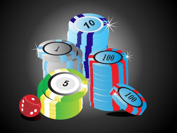 Casino puces illustration vectorielle — Image vectorielle