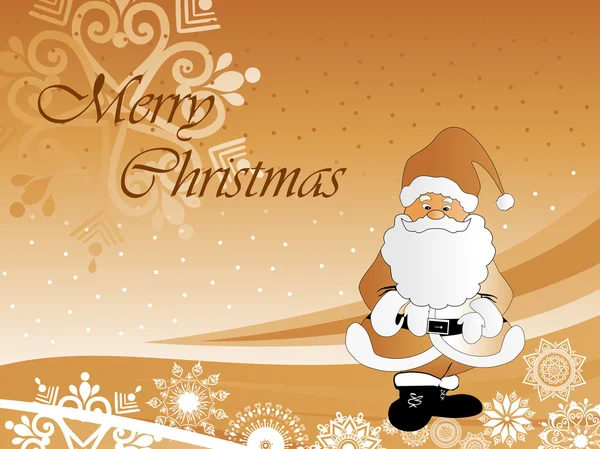 背景与可爱卡通圣诞老人 — 图库矢量图片