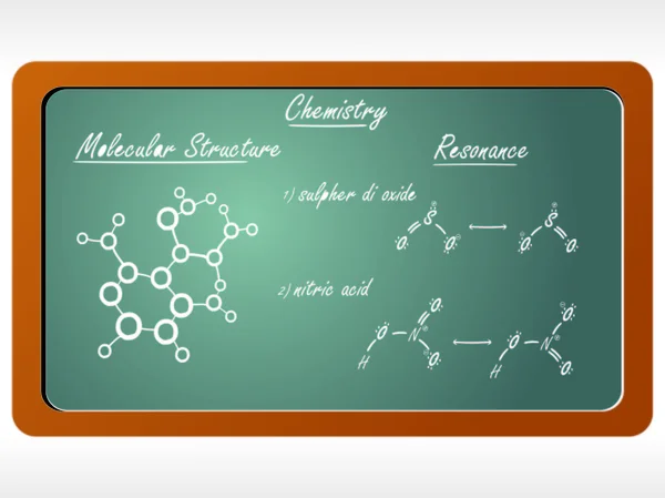 Chalkboard na aula de química —  Vetores de Stock