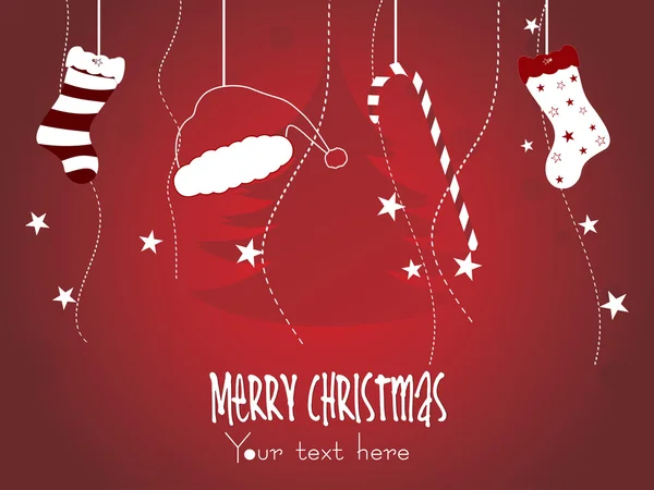 Fond avec pendaison icônes de Noël — Image vectorielle