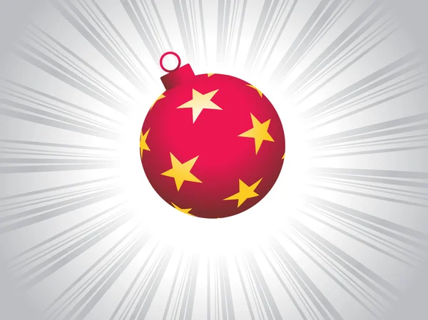 ลูกบอลสีแดงศิลปะที่มีรูปแบบดาว — ภาพเวกเตอร์สต็อก