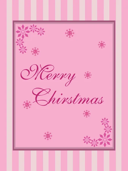 Papel pintado de Navidad tarjeta rosa — Vector de stock