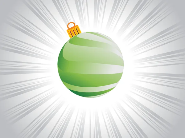 緑色のシンプルなクリスマス ボール — ストックベクタ