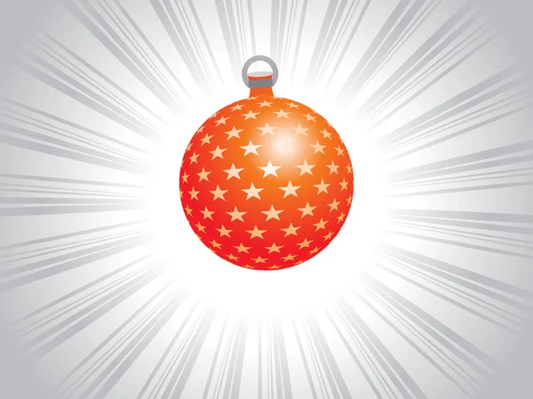 Boules de Noël avec des étoiles brillantes — Image vectorielle