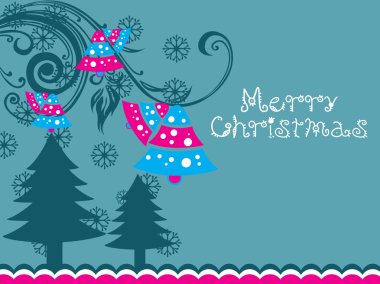 Merry xmas day background with tree clipart