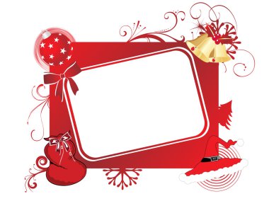 Vector isolated christmas frame clipart